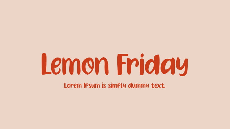 Lemon Friday Font