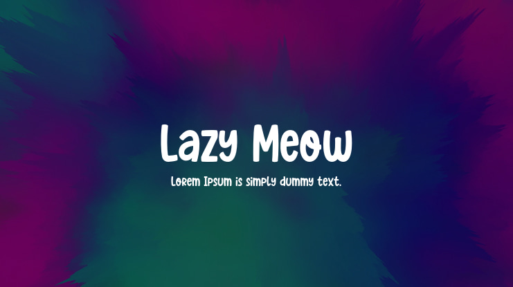 Lazy Meow Font
