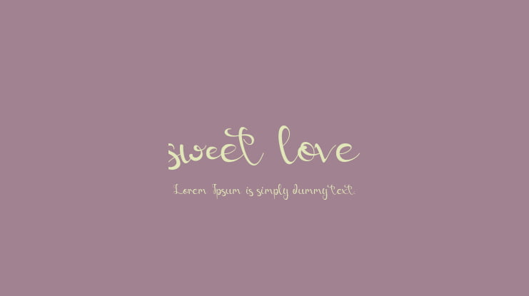 sweet love Font