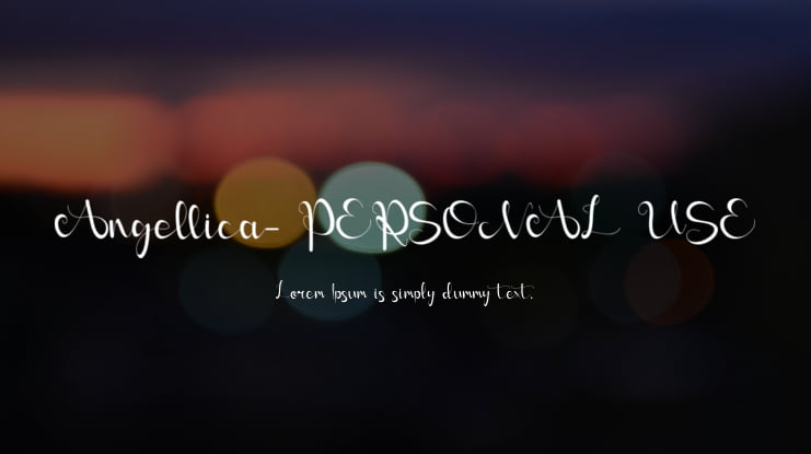 Angellica- PERSONAL USE Font