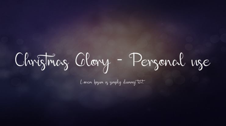 Christmas Glory - Personal use Font