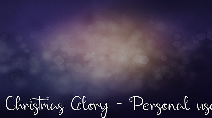 Christmas Glory - Personal use Font