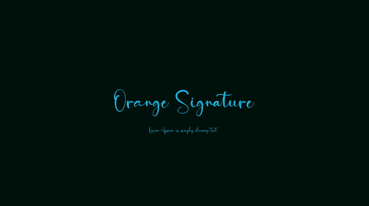 Orange Signature Font Family