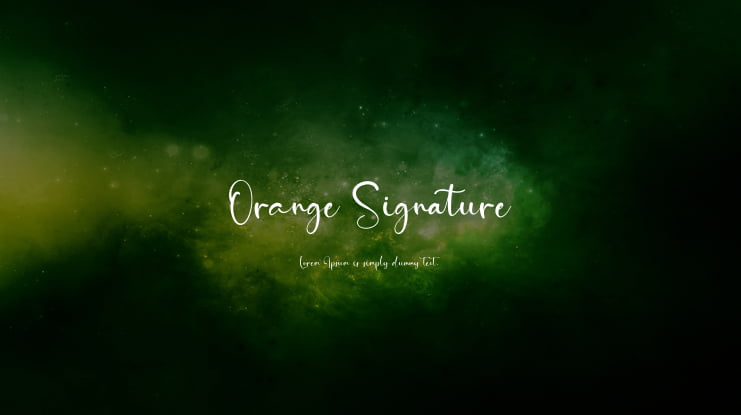 Orange Signature Font Family