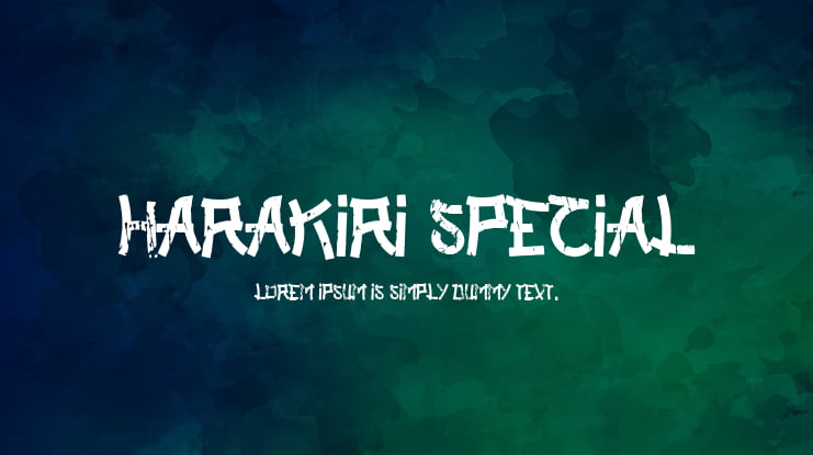 Harakiri Special Font