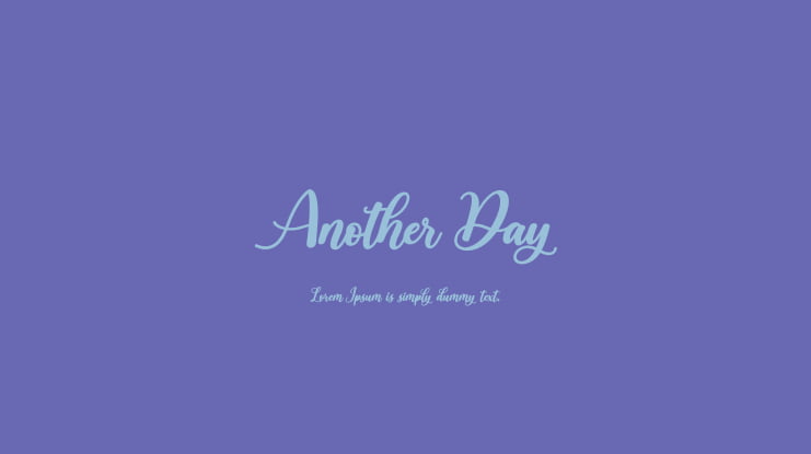 Another Day Font