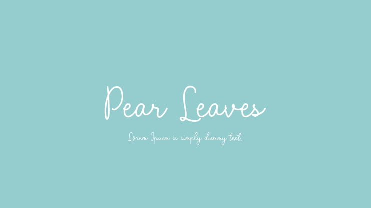 Pear Leaves Font