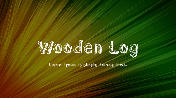 Wooden Log Font