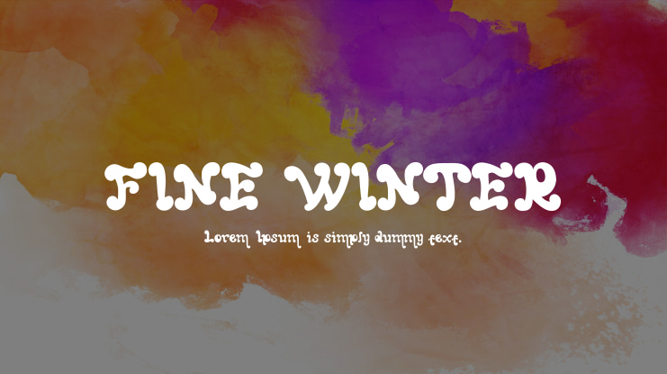 FINE WINTER Font