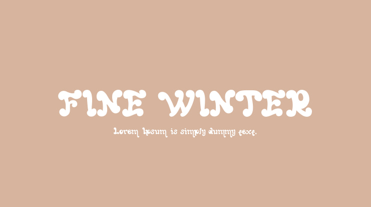 FINE WINTER Font