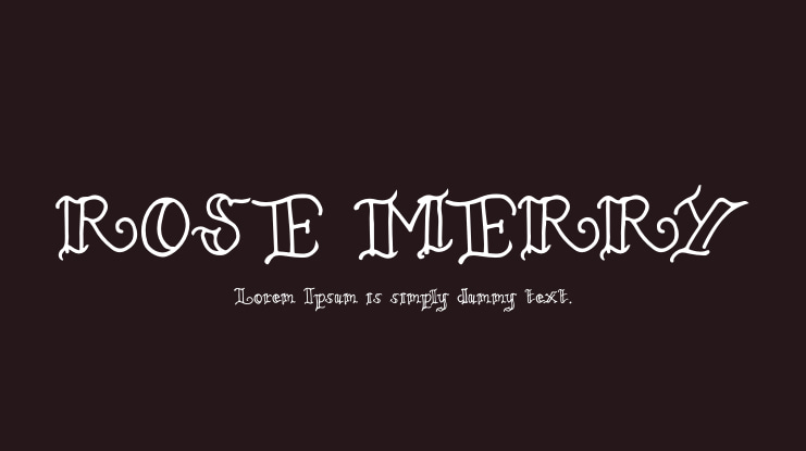 ROSE MERRY Font