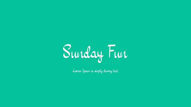 Sunday Fun Font
