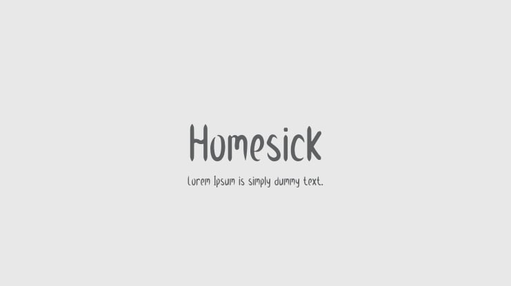 Homesick Font
