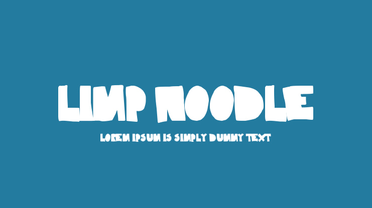 Limp Noodle Font