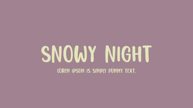 Snowy Night Font