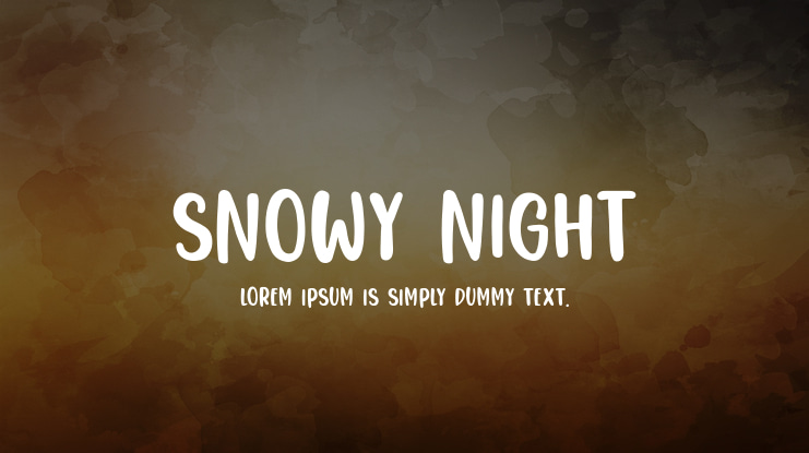 Snowy Night Font