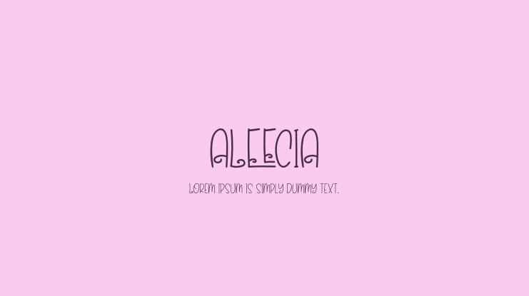 ALEECIA Font