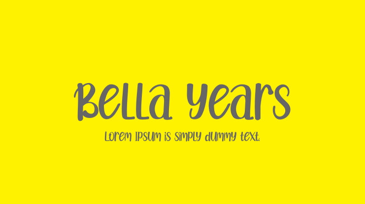 Bella Years Font