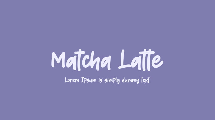 Matcha Latte Font