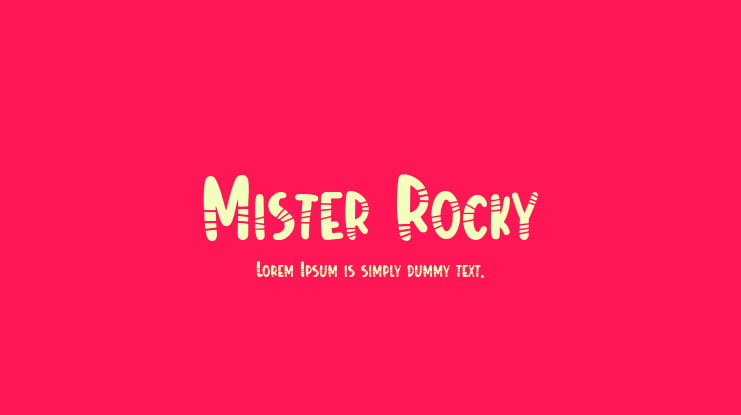 Mister Rocky Font