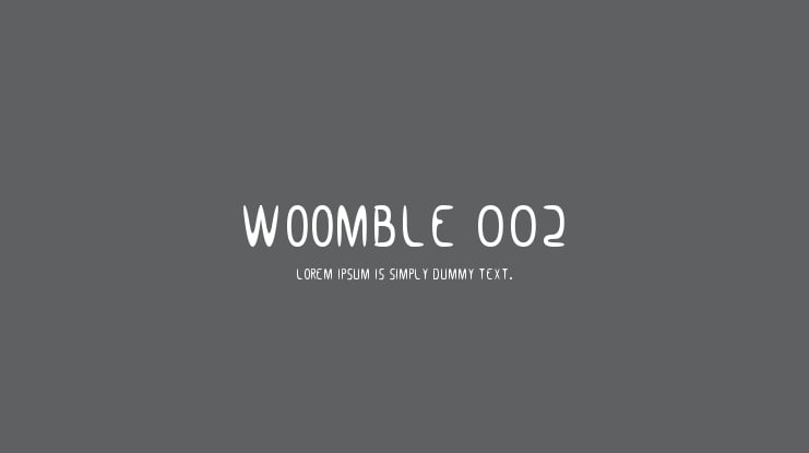 Woomble 002 Font