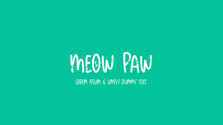 Meow Paw Font