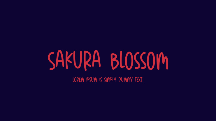 Sakura Blossom Font