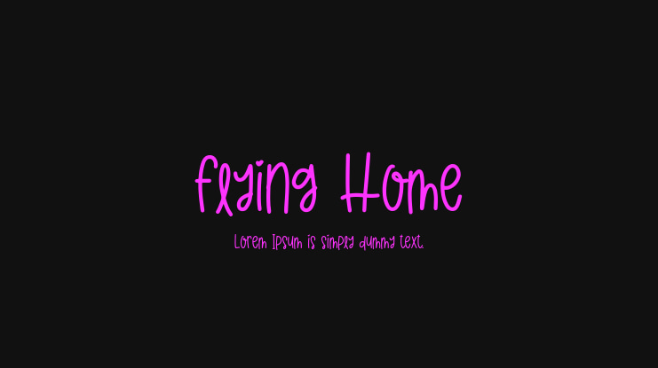 Flying Home Font