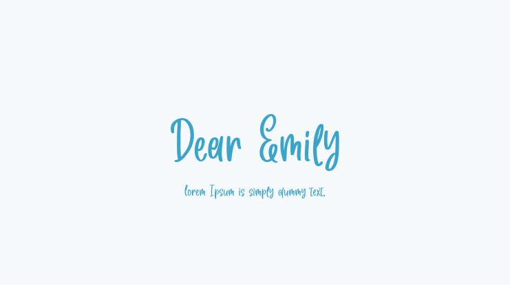 Dear Emily Font