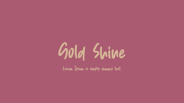 Gold Shine Font