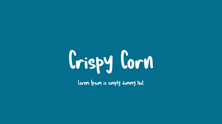 Crispy Corn Font