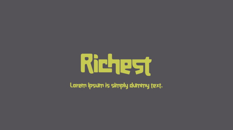 Richest Font