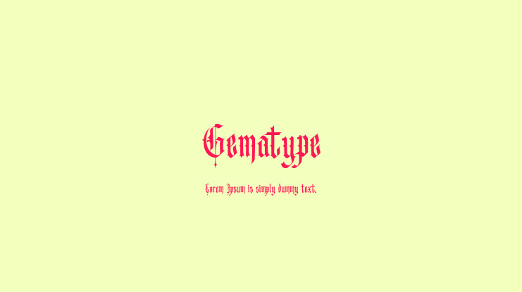 Gematype Font