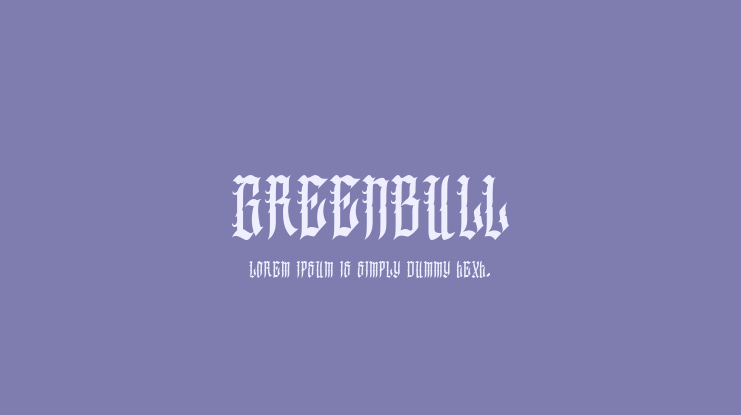 GREENBULL Font