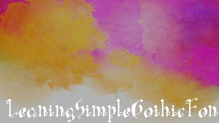 LeaningSimpleGothicFont Font