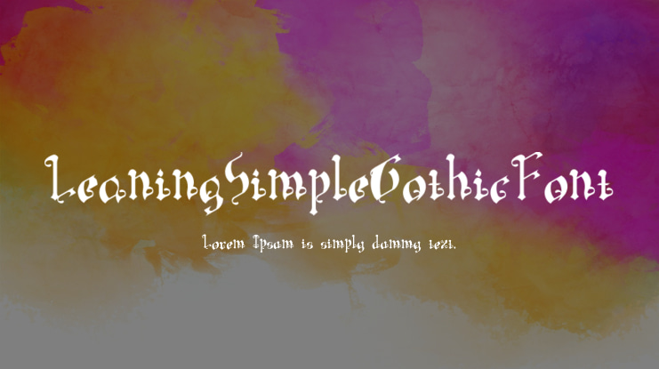 LeaningSimpleGothicFont Font