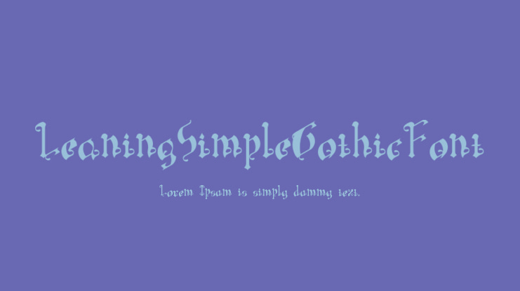 LeaningSimpleGothicFont Font