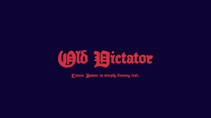 Old Dictator Font