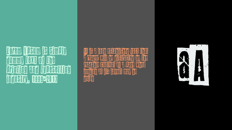 Newspaper Cutout White On Black Font