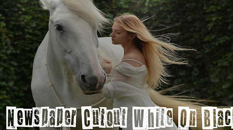 Newspaper Cutout White On Black Font