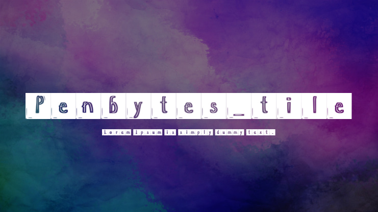 Penbytes_tile Font