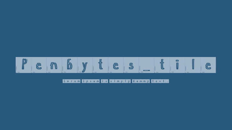 Penbytes_tile Font