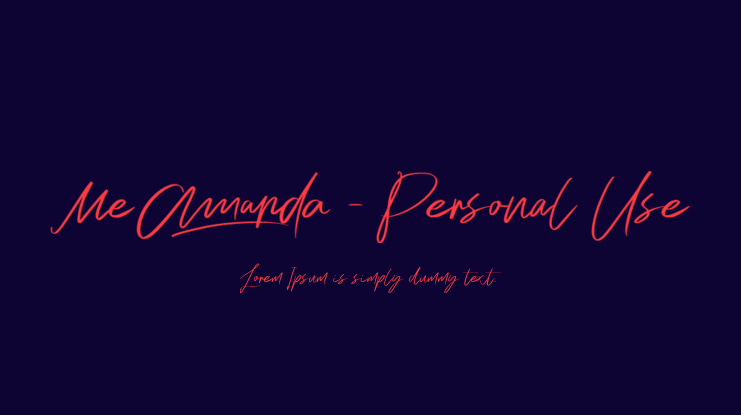 Me Amanda - Personal Use Font