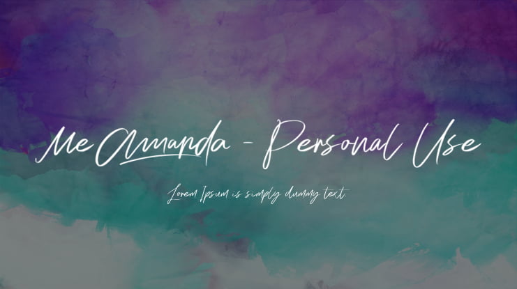 Me Amanda - Personal Use Font