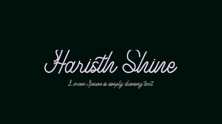 Haristh Shine Font