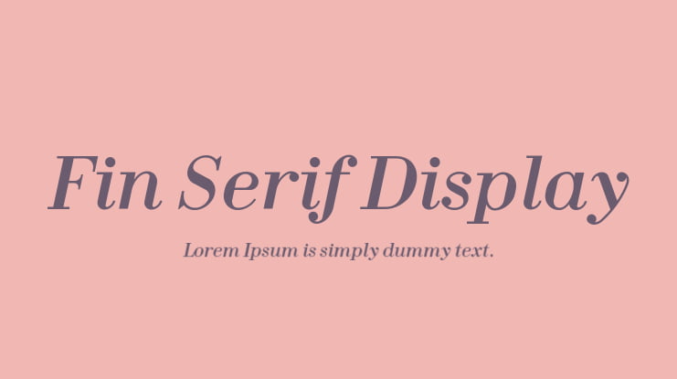 Fin Serif Display Font