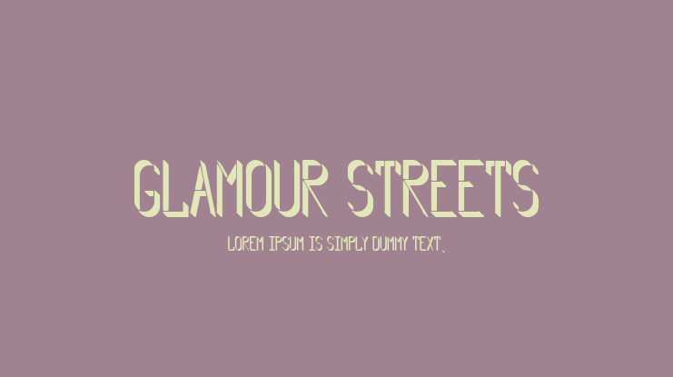 Glamour Streets Font