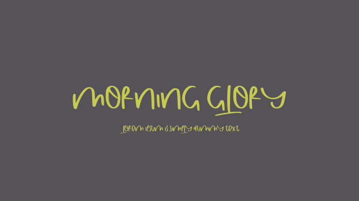 Morning Glory Font