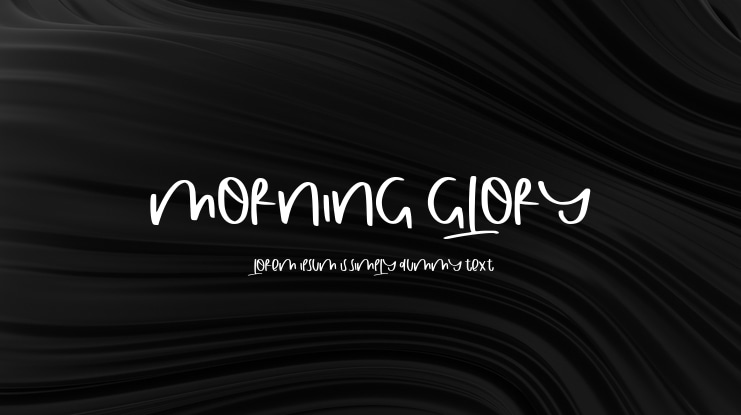 Morning Glory Font