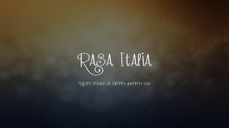 Rasa Italia Font